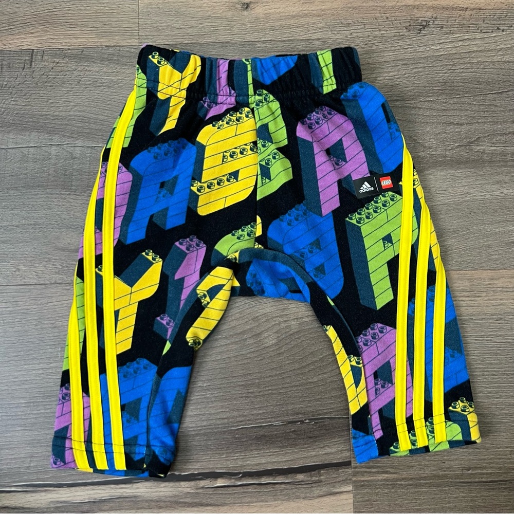 Adidas X Classic LEGO Infant Lego Print Terry Pants Size 9 Months